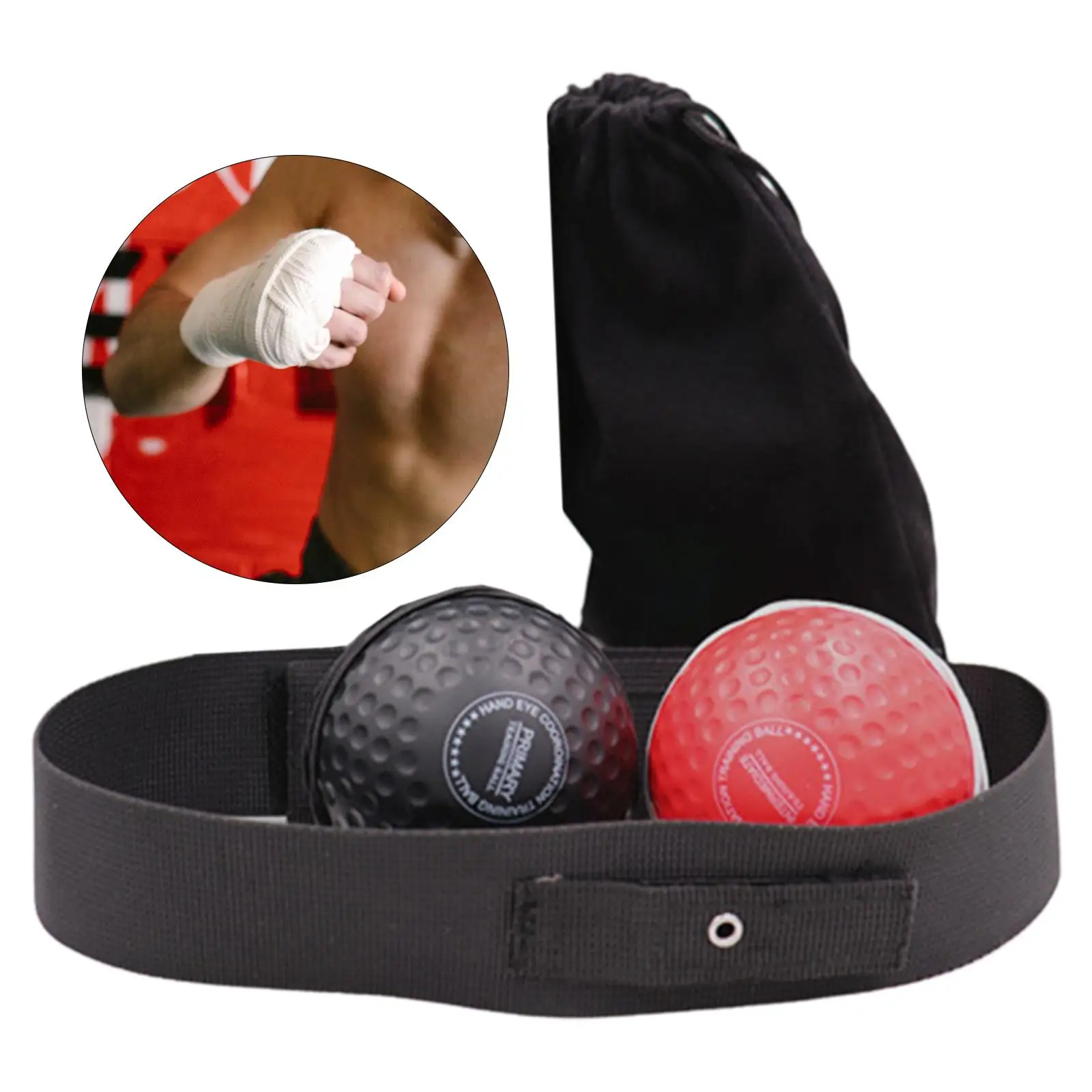 Boxing Reflex Ball Headband Hand Eye Coordination Training Improve Reaction Speed Adjustable for Exercise Fitness Adults