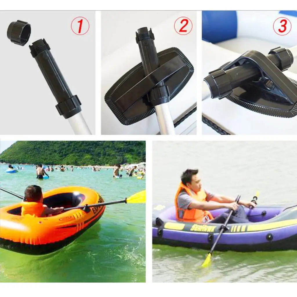 2Pcs 126cm/49.6inch Detachable Aluminum Alloy Boat Paddles for Kayak Canoe