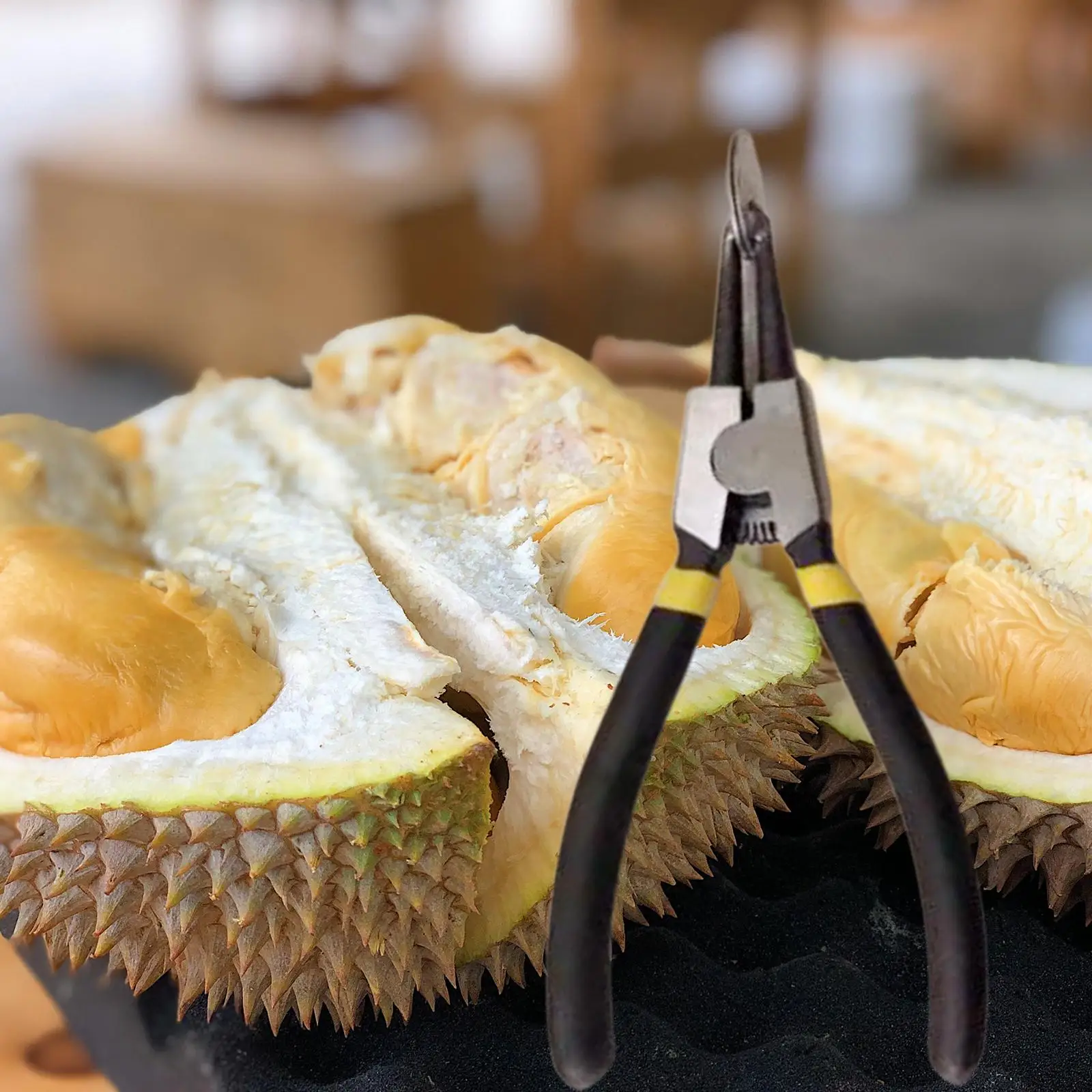 Durian Opener Durian peeling Clip Rustproof Comfort Handle Kitchen Utensils Gadgets Manual Durian Shelling Machine for Household
