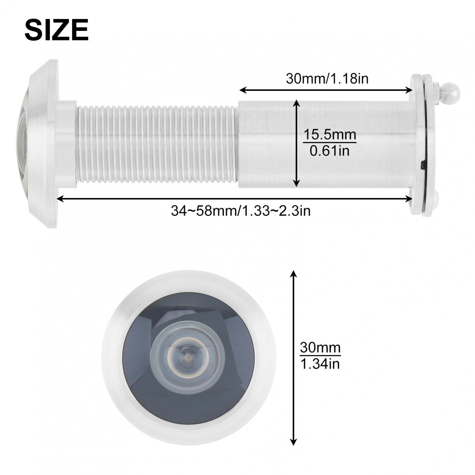 Description Picture 5 of item16mm 200 Degree Door Viewer Security Peek Peep Holes for 1.33inch to 2.3inch Door with Rotating Privacy Cover, Drill Bit