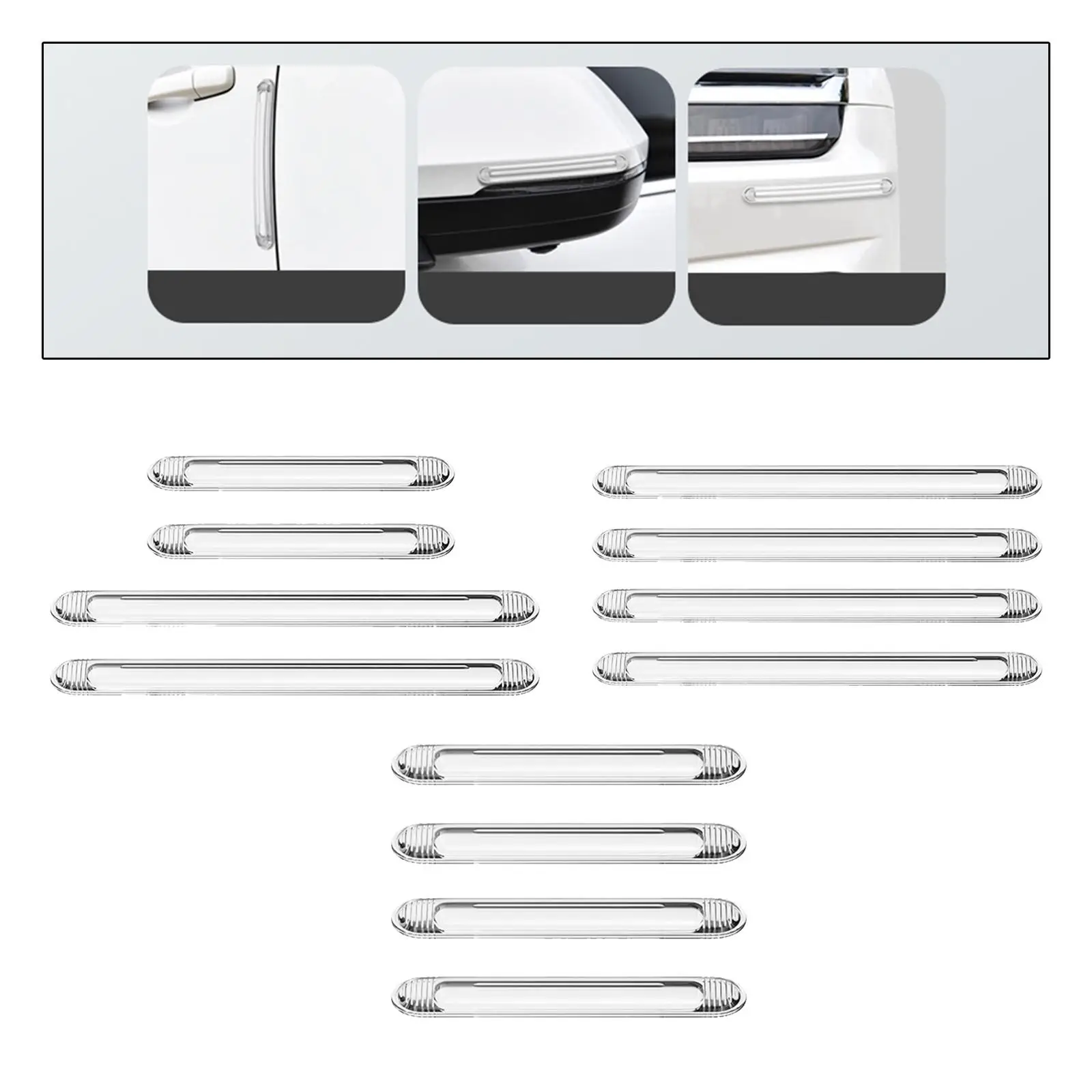 Car Door Strip guard Strip Adhesive Bumpers Protective Front Door Bumper rear mirror Protector Strips Door Handle for Car