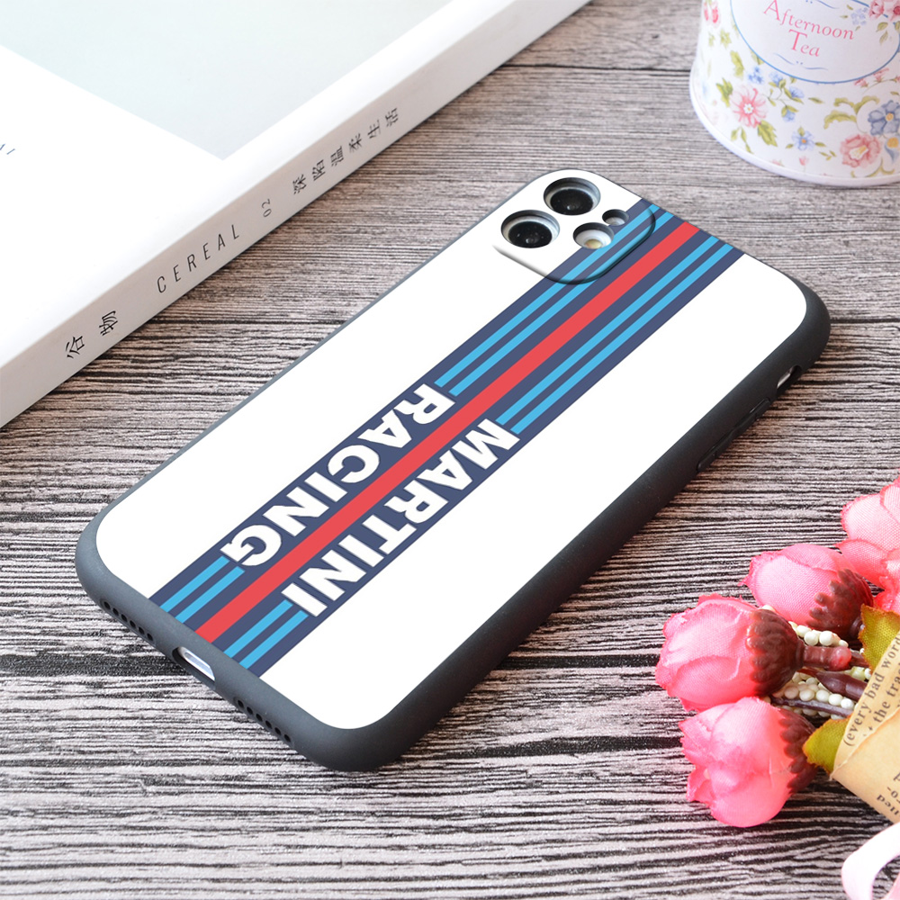 motorola one 5g ace phone case Martini Pattern Print Soft Silicone Matt iPhone Case For Apple 11 Pro Max Series Carbon Fiber Racing Stripes No7 No23 70 F1 moto g stylus 5g case