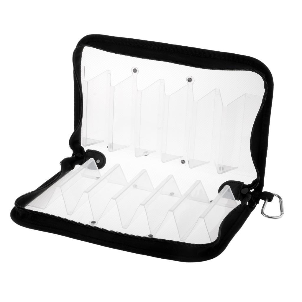 Clear Waterproof Squid Jigs Bag Tackle Durable Case 12 Compartment Accessary