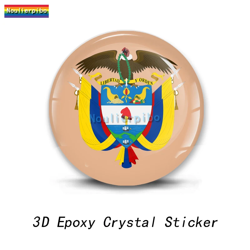 best bumper stickers 3D Epoxy Car Dome Sticker Colombia Flag National Emblem Map Car Window Bumper Motorcycle Helmet Cell Phone Vinyl Decal best bumper stickers