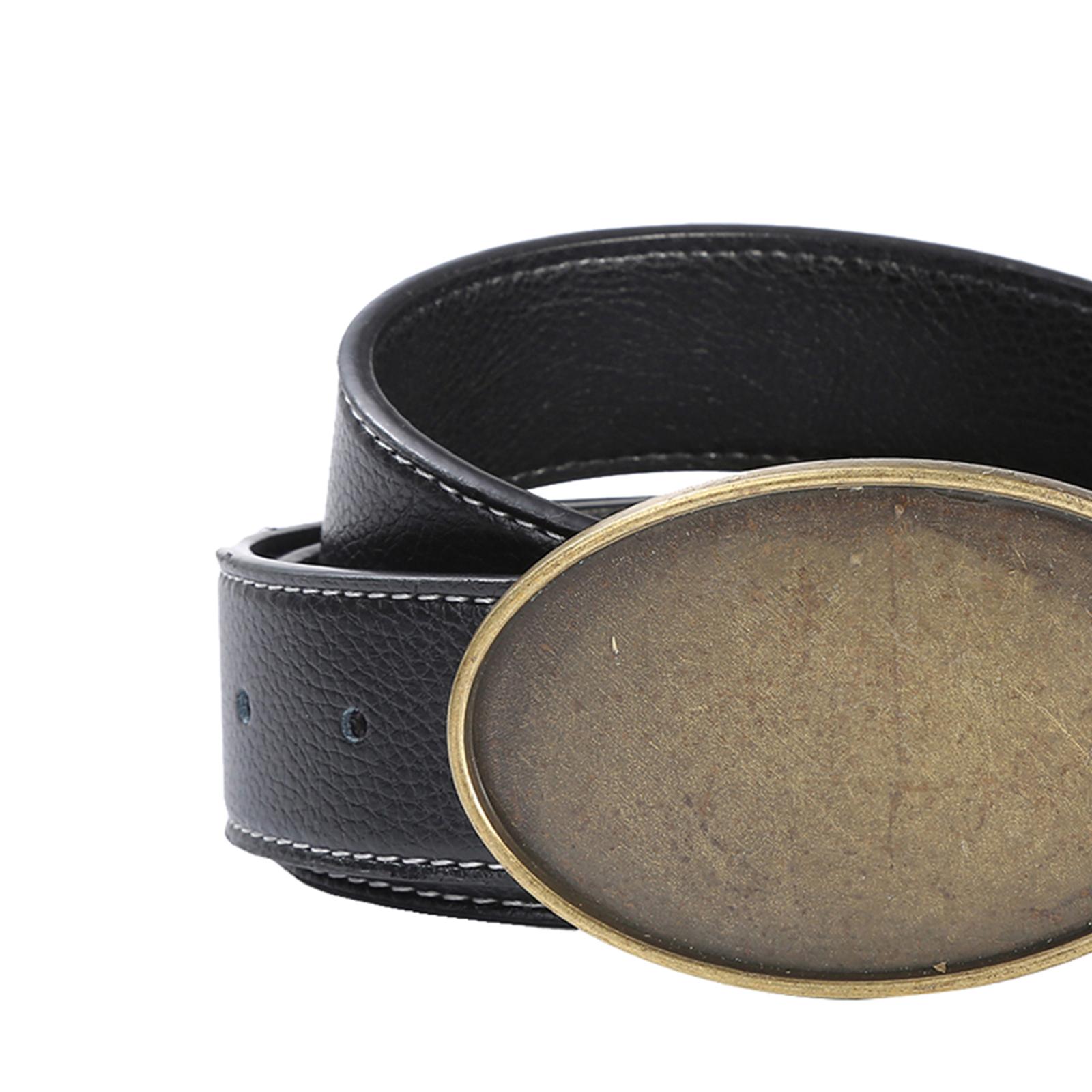 Mens Belt PU Leather Retro Style Gift Waist Belt Adjustable Western Cowboy Belt for Casual Pants Jeans Boyfriend Husband