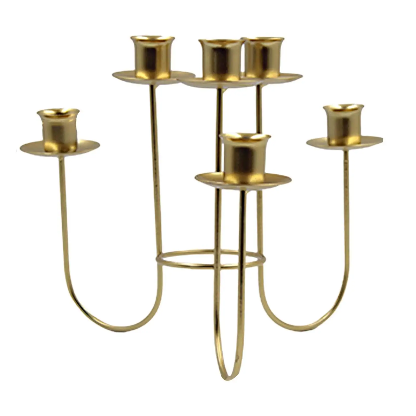 Multi Arms Metal Candle Holder Candle Stand 10x8inch for Festive Party Decor