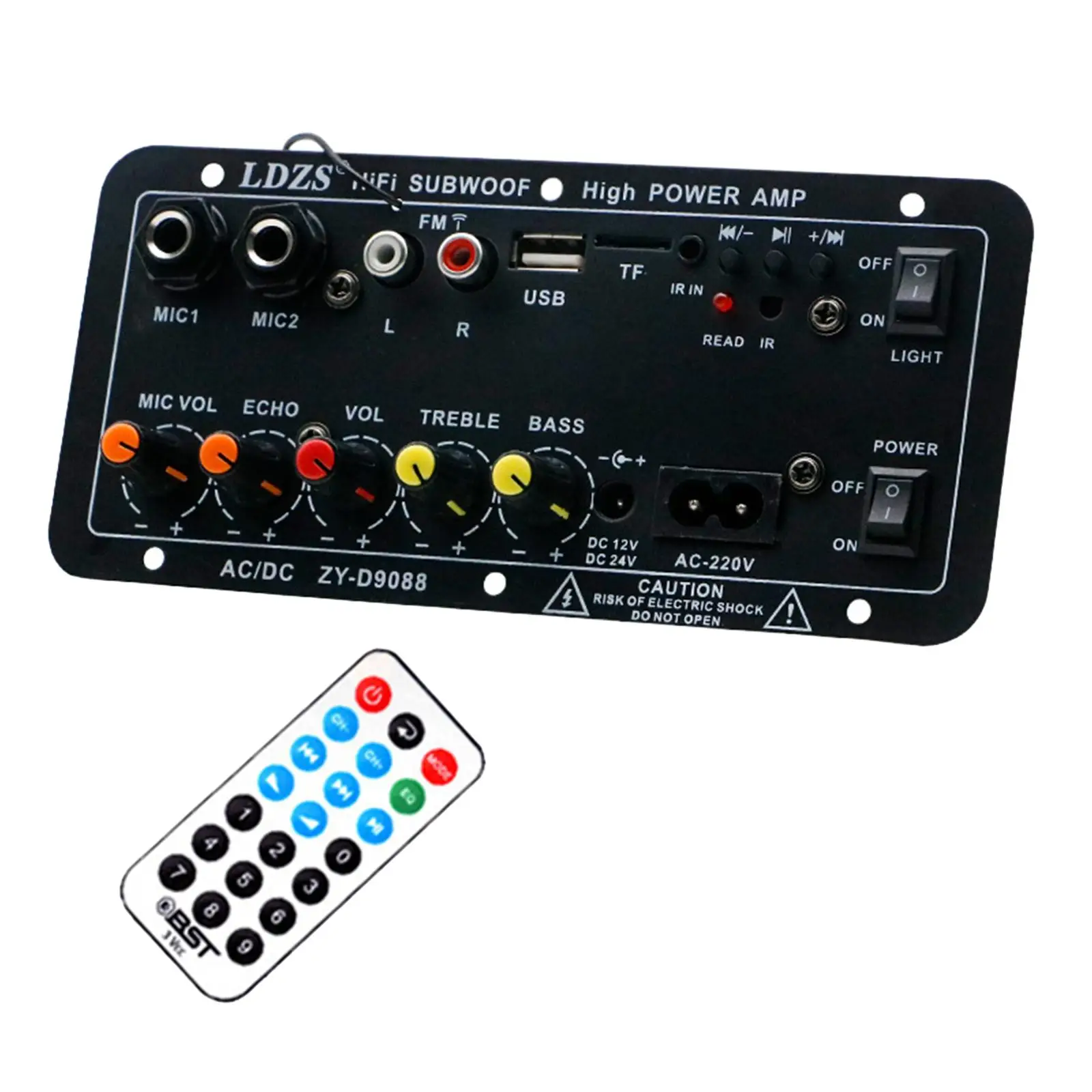 Microphone Karaoke Power Amplifier Board Professional Audio Mixer for Home Theater Desktop Computers Laptops Motorcycles Cars