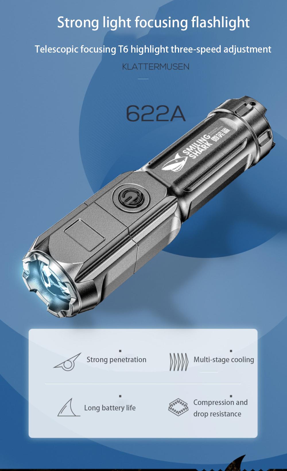 Powerful LED Flashlight Rechargeable USB 18650 Waterproof Zoom Fishing Hunting 100000 Lumens Tactical Flashlight LED Flashlight