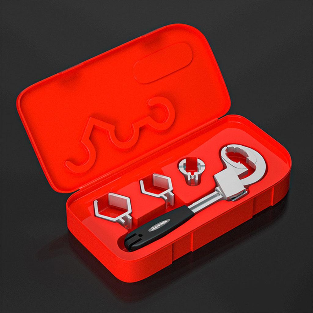 Wrench Set, Ratchet Car Repair 3 Chucks Variable Grip Wrench, for Home Water Pipe