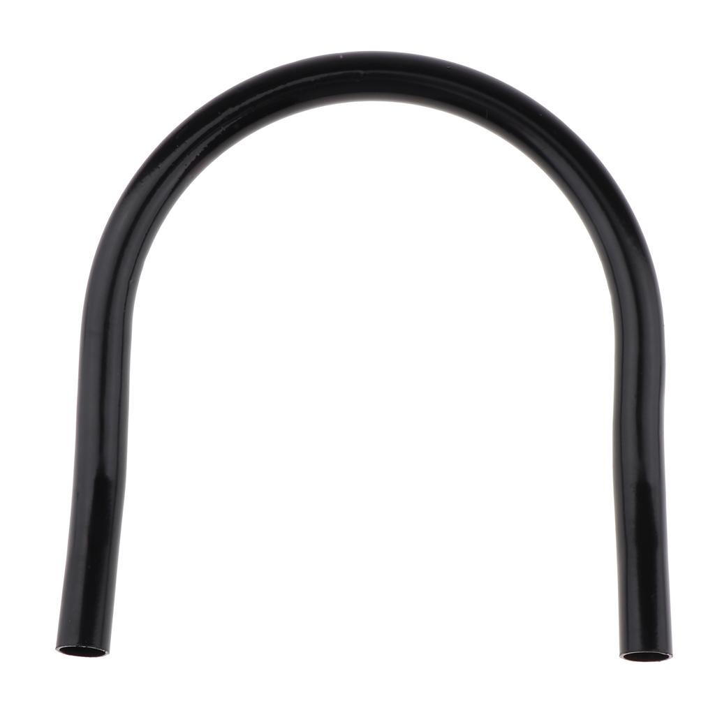 Motorcycle Metal Upswept Rear Frame Hoop Brat Seat Cushion Loop Armrest for Cafe Racer 230mm Tubing (Black)