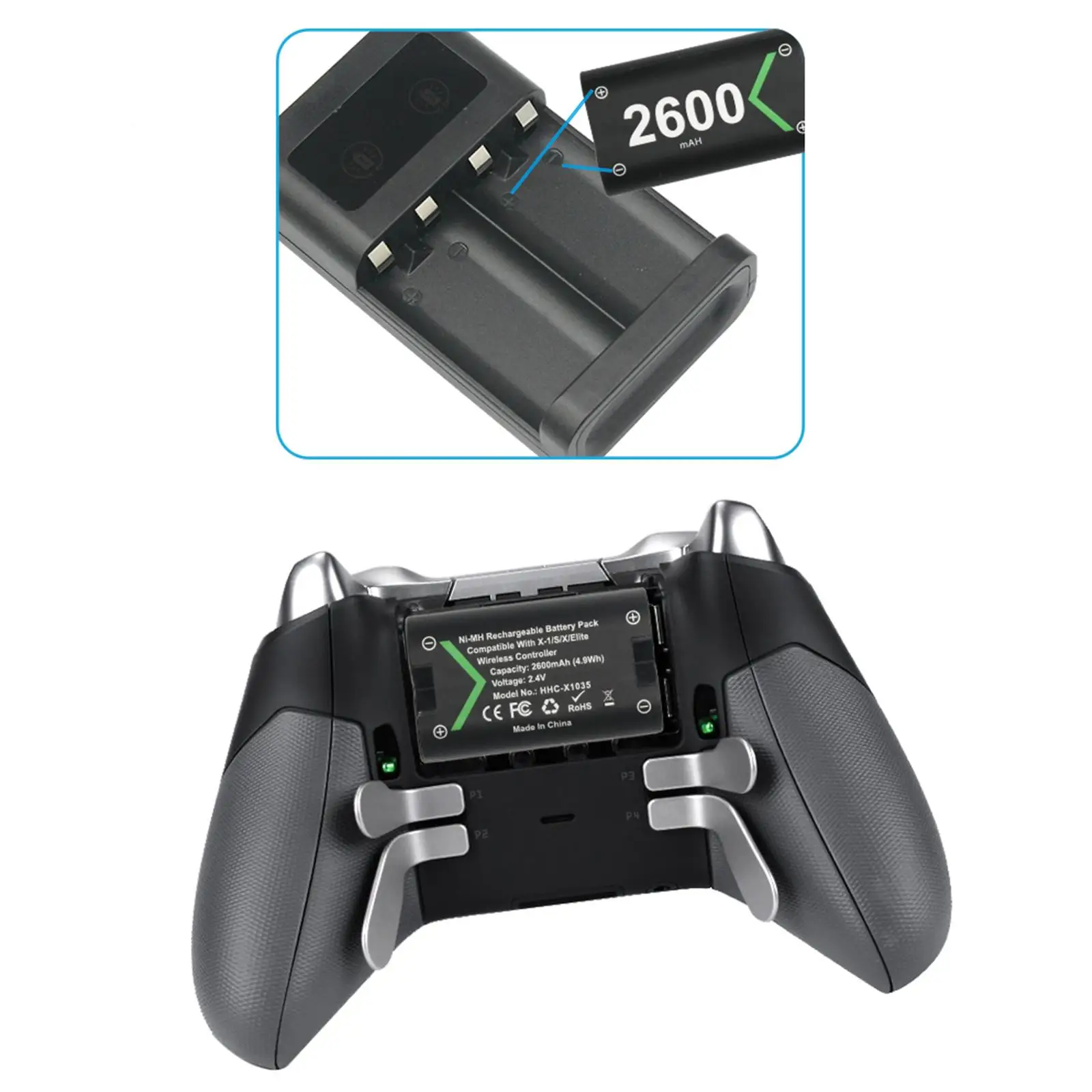 Controller Charging Dock with Rechargeable Battery Pack, for Series x S