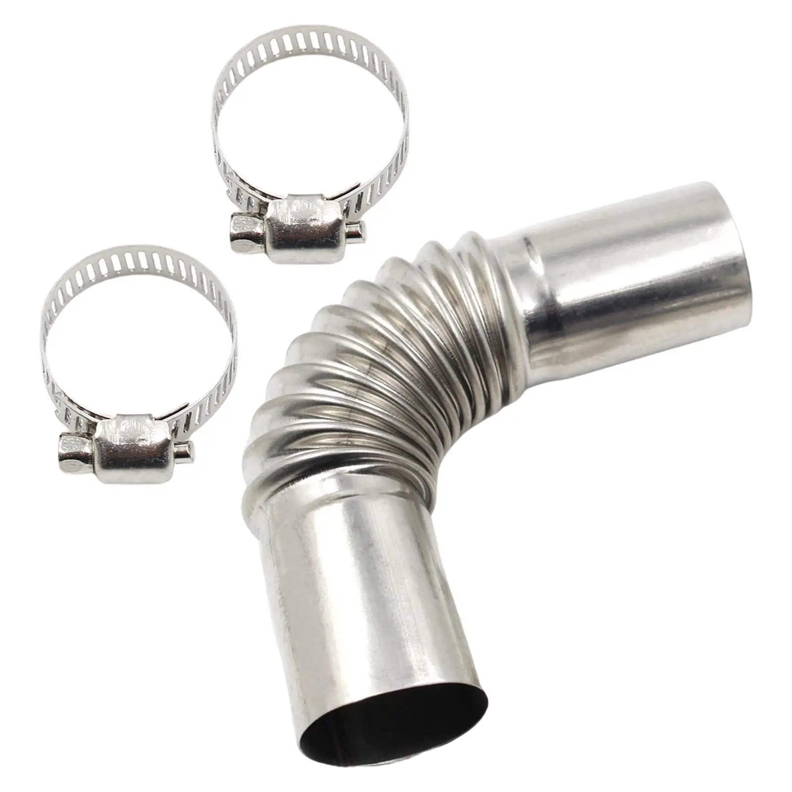 24mm Exhaust Tube Elbow Connector 27mm Od, 25mm ID, Air Exhaust s Connector , W/ Clamps