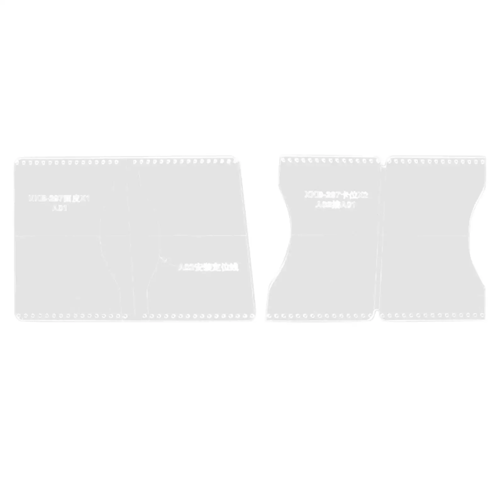 Acrylic Template, Transparent Acrylic Wallet Bag Stencil Template, Leather Hand Crafts DIY Tools