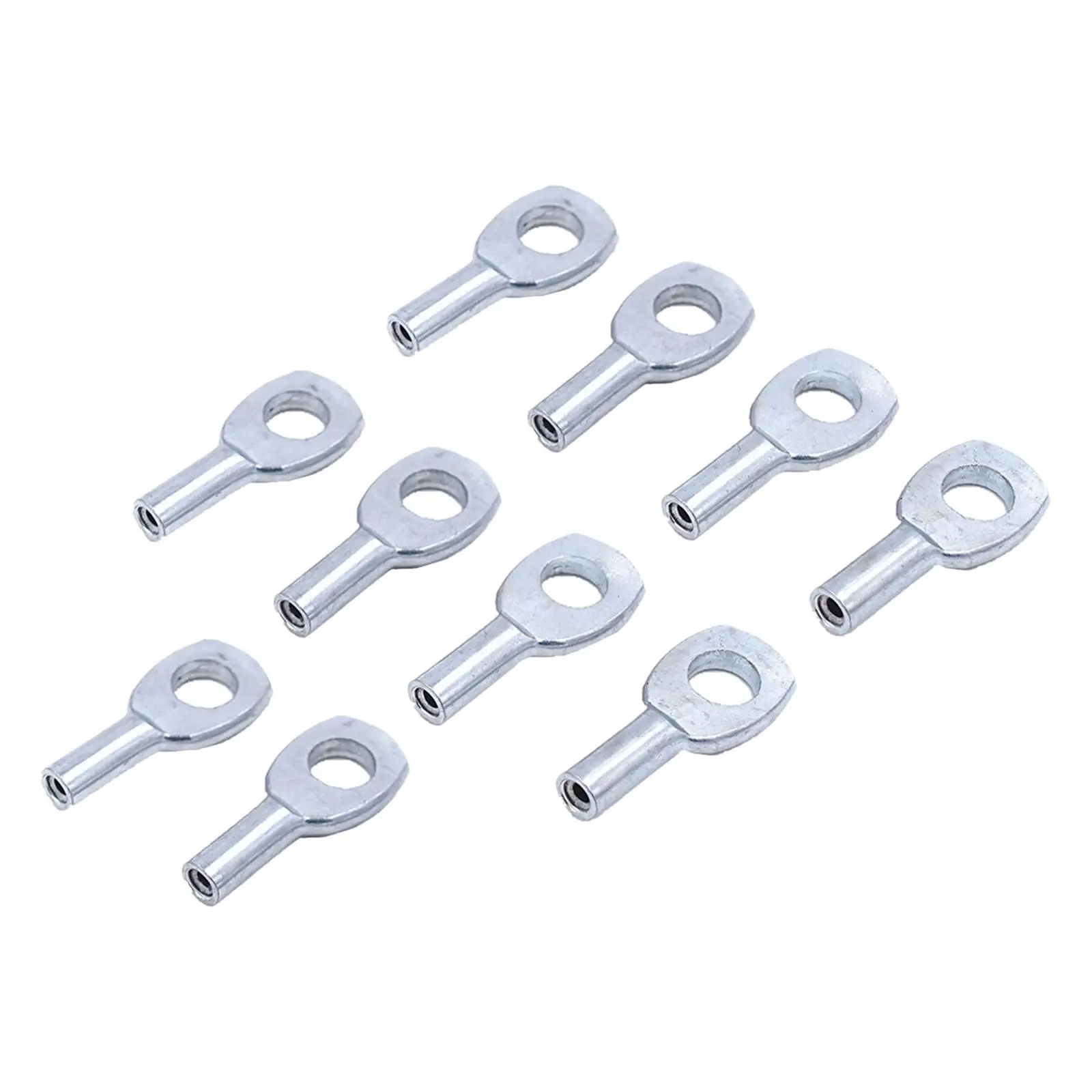 10 Pack Steel Wire Rope Eyelets Strength Training Exercise Machine Eyelet Terminal Connector Attachments for 2mm Wire Rope