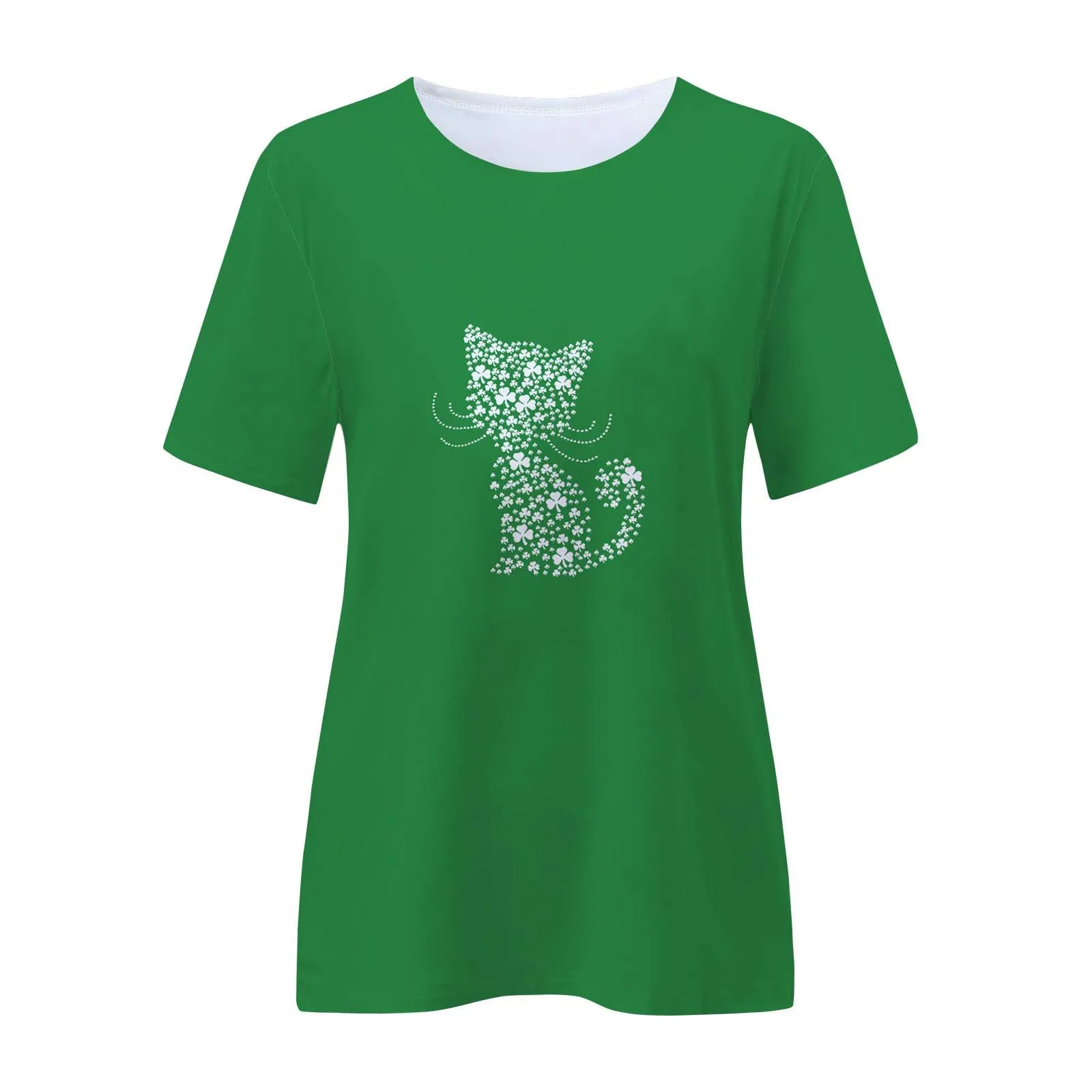 Patrick’s Day Short Sleeve Tops Ladies T shirt Harajuku St Patricks Day Gift May The Luck Of the Irish Be With You Popular Tops friends t shirt