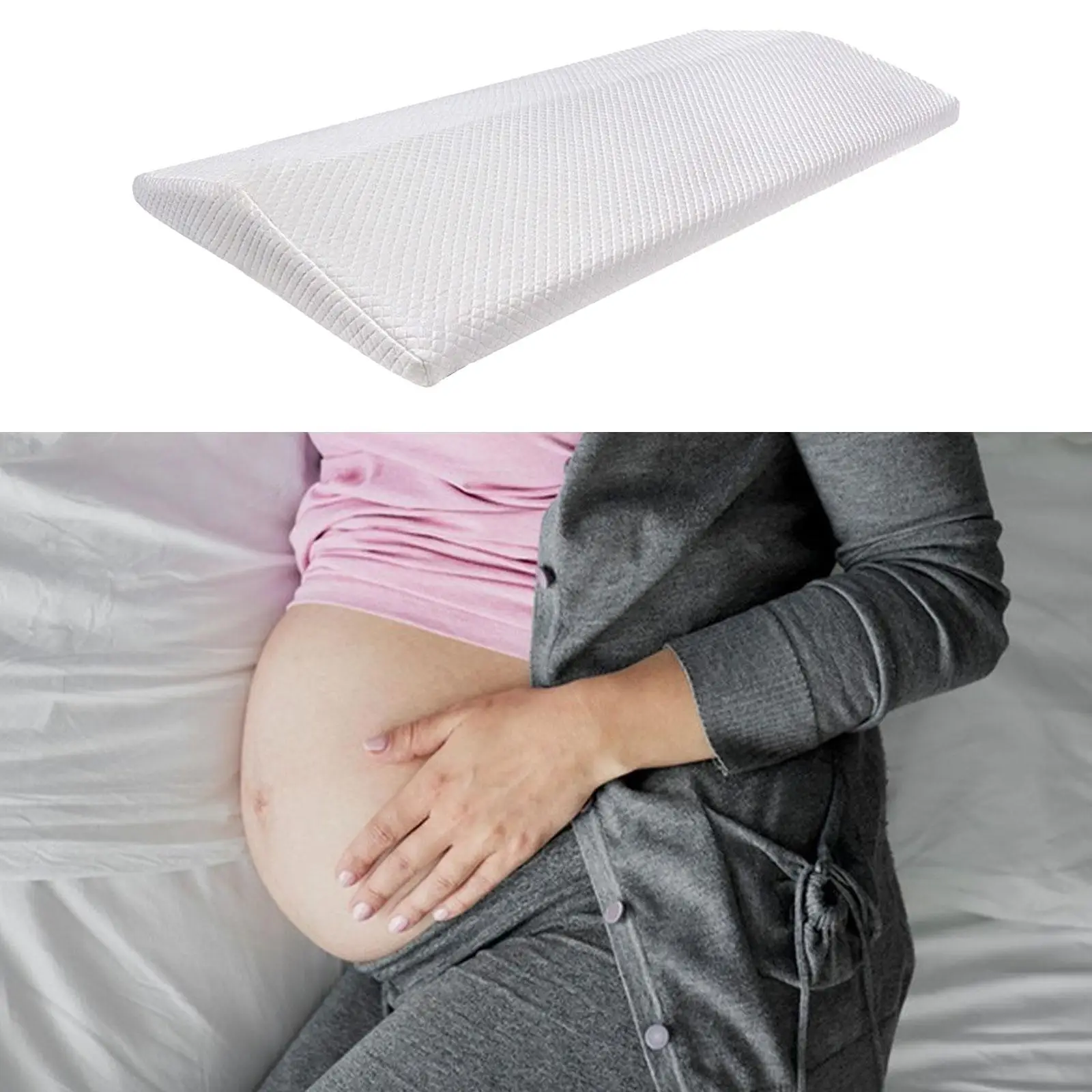 Waist Support Cushion Ergonomic Side Sleepers Wedge Bolster Waist Pillow for Hip Bed