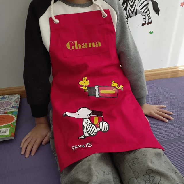 Snoopy Apron Cartoon Children's Adult Kitchen Apron Cute Chef Cooking  Accessories Antifouling Sleeveless Kitchen Supplies Gift