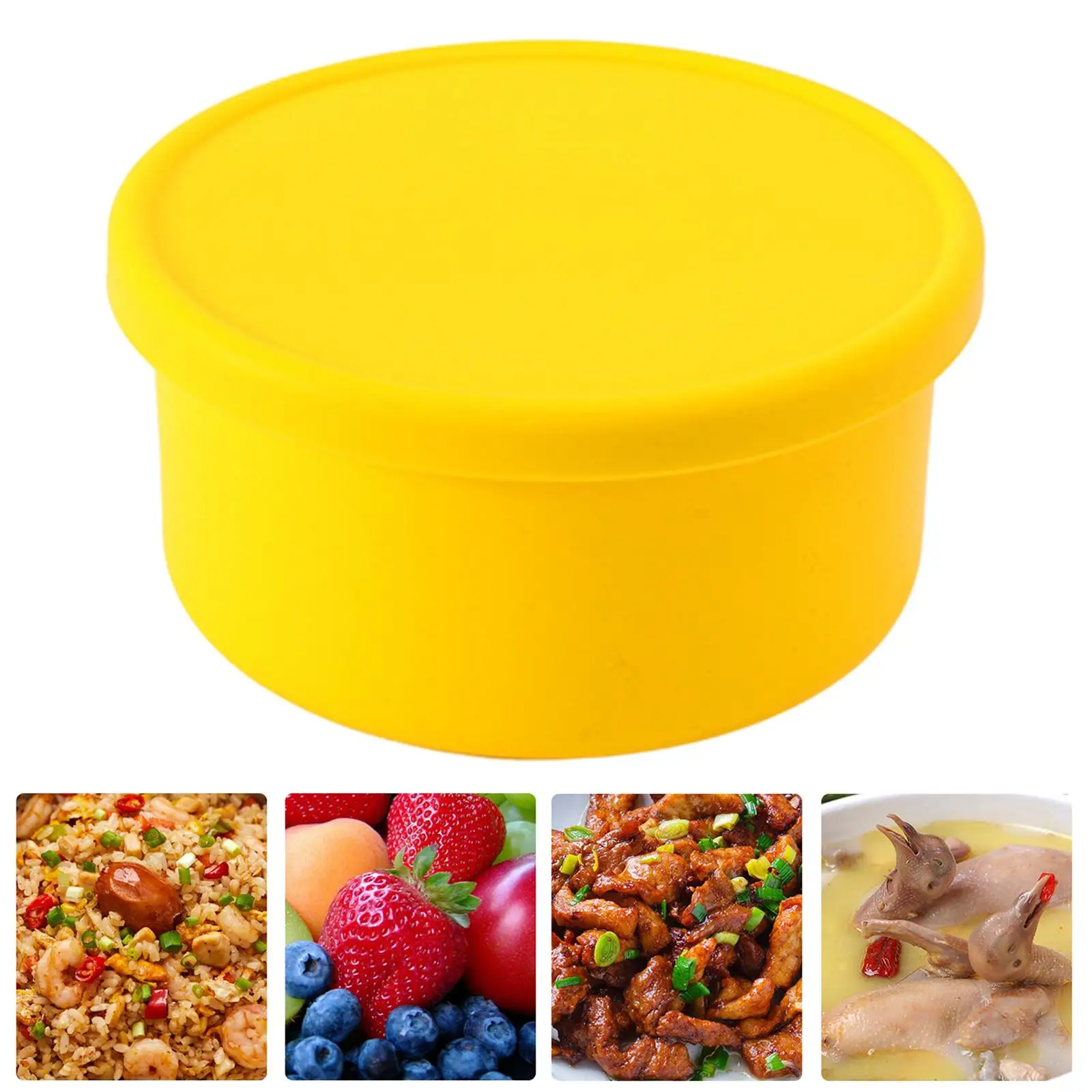 Bento Box, , Multipurpose Microwaveable Sandwich Box Reusable Silicone for Student Office Worker Picnic Camping