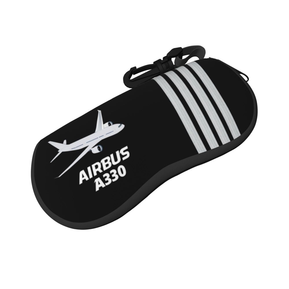 Custom Born To Fly Captain Stripes Sunglasses Soft Case Neoprene Zipper Pilot Air Fighter Shell Eyeglass Case Protective Box