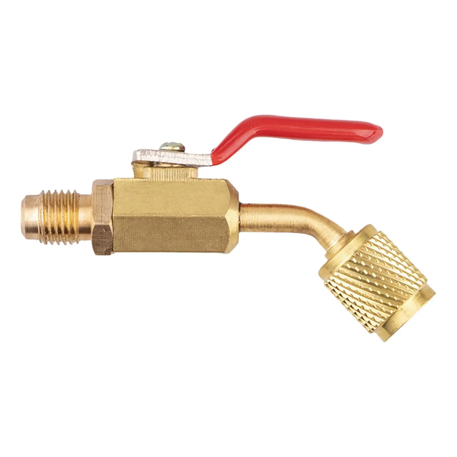 Air Conditioning Refrigerant Safety Valve Copper Compact Connector Shut Off Valve Quick Coupler Air Conditioner Ball Valve