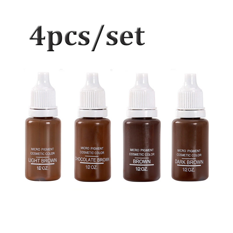 Best of 4pcs / set 15ml Pigment Ink Micropigment Semi Permanent Makeup Tattoo Inks Pigment For Tattoo Eyebrow Eyeliner Make Up Mixed Color Reviews & Tips