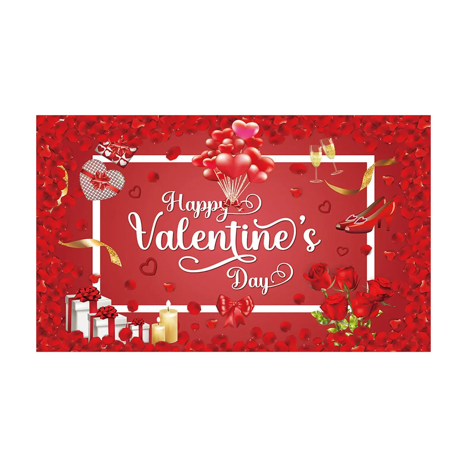Valentine`s Day Backdrop Banner Valentines Day Decoration DIY Wall Photography Background for Wall Bedroom Birthday Party Favor