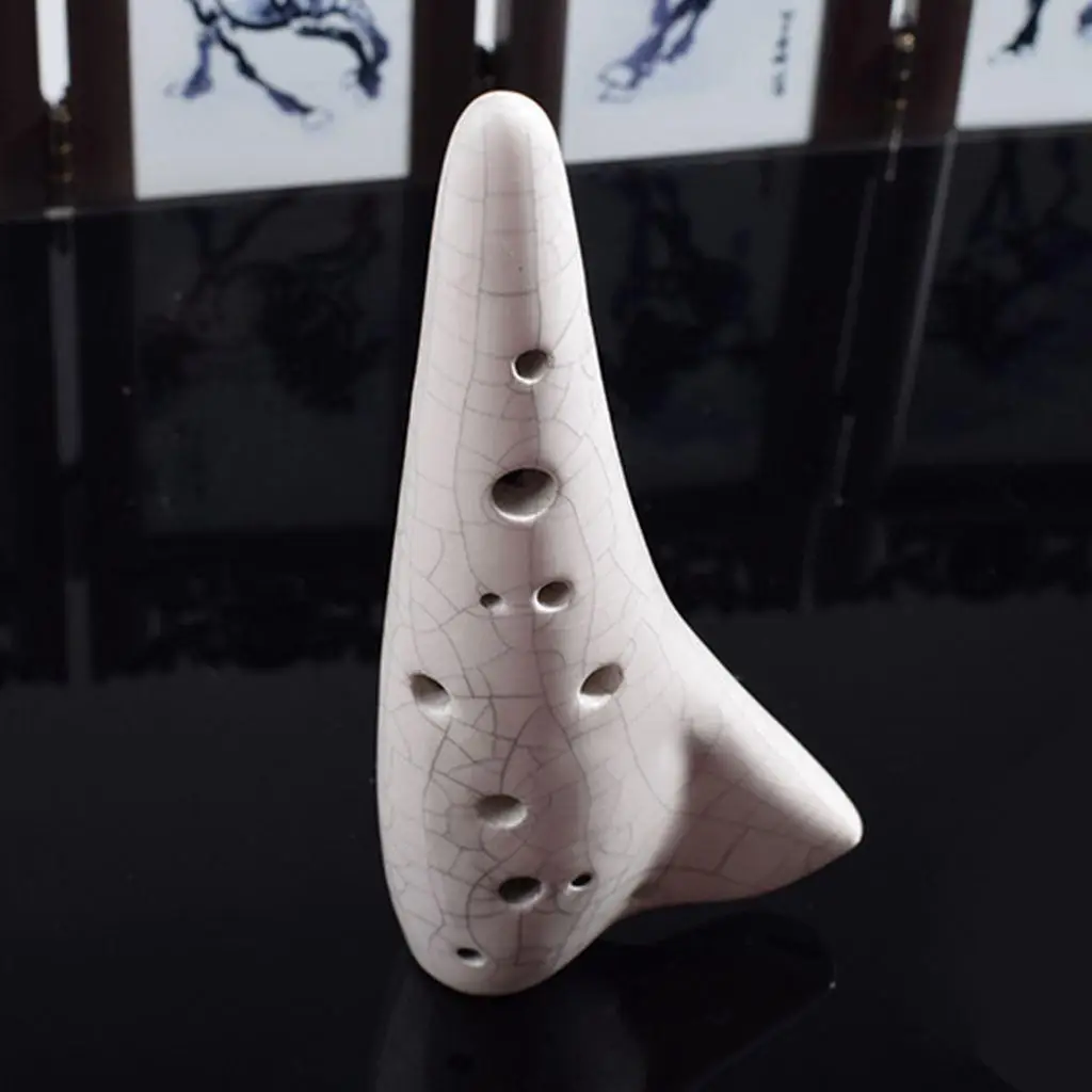 12 Holes Chinese Clay Ocarina Ancient Musical Instrument for Children Kids Toy