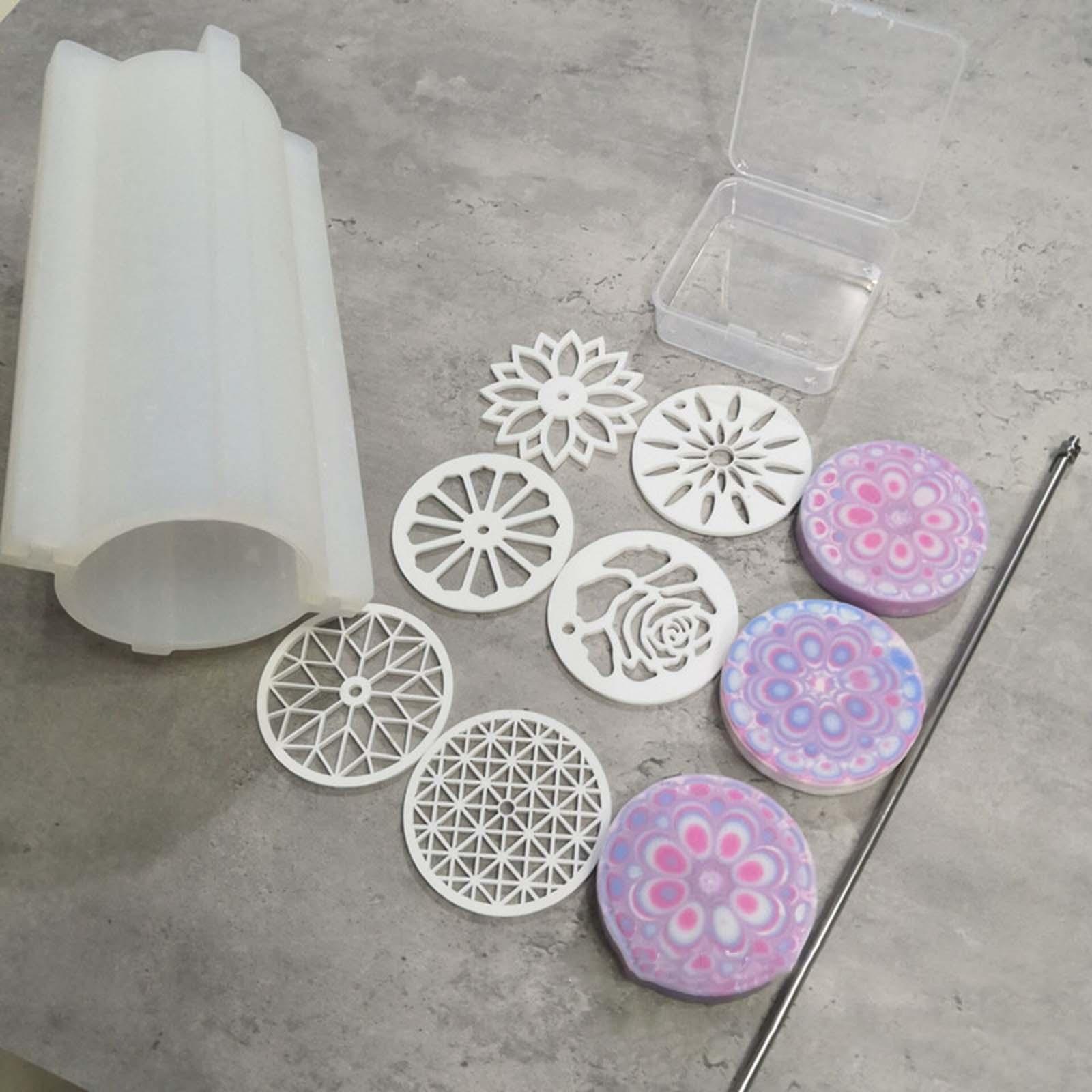Soap Making , Silice Lg Tube  Acrylic Templates Pull Kaleidoscope Through Designs Durable  Biscuit Soap Making Gift