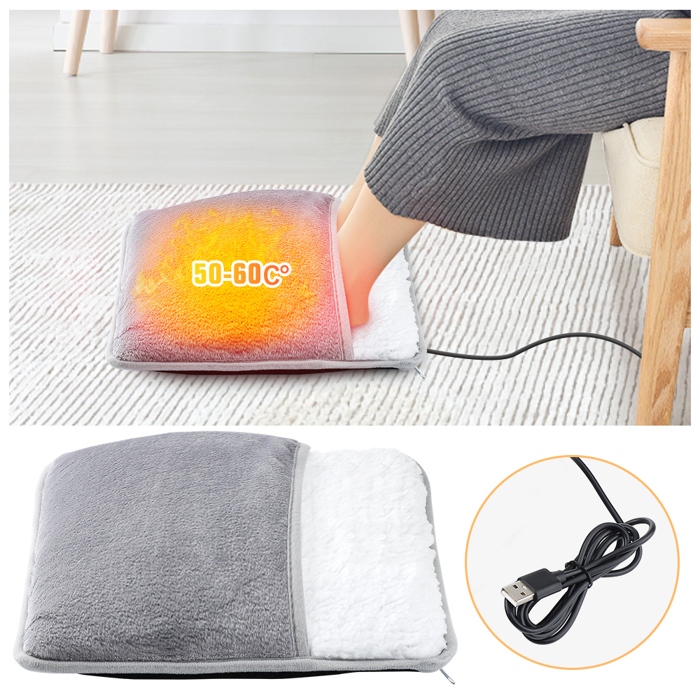 Best of Foot Warming Bag Massager Flannel Electric Warmers For Winter Office Home Electric Heating Shoes USB Direct Plug Household Care Reviews & Tips - Image 2