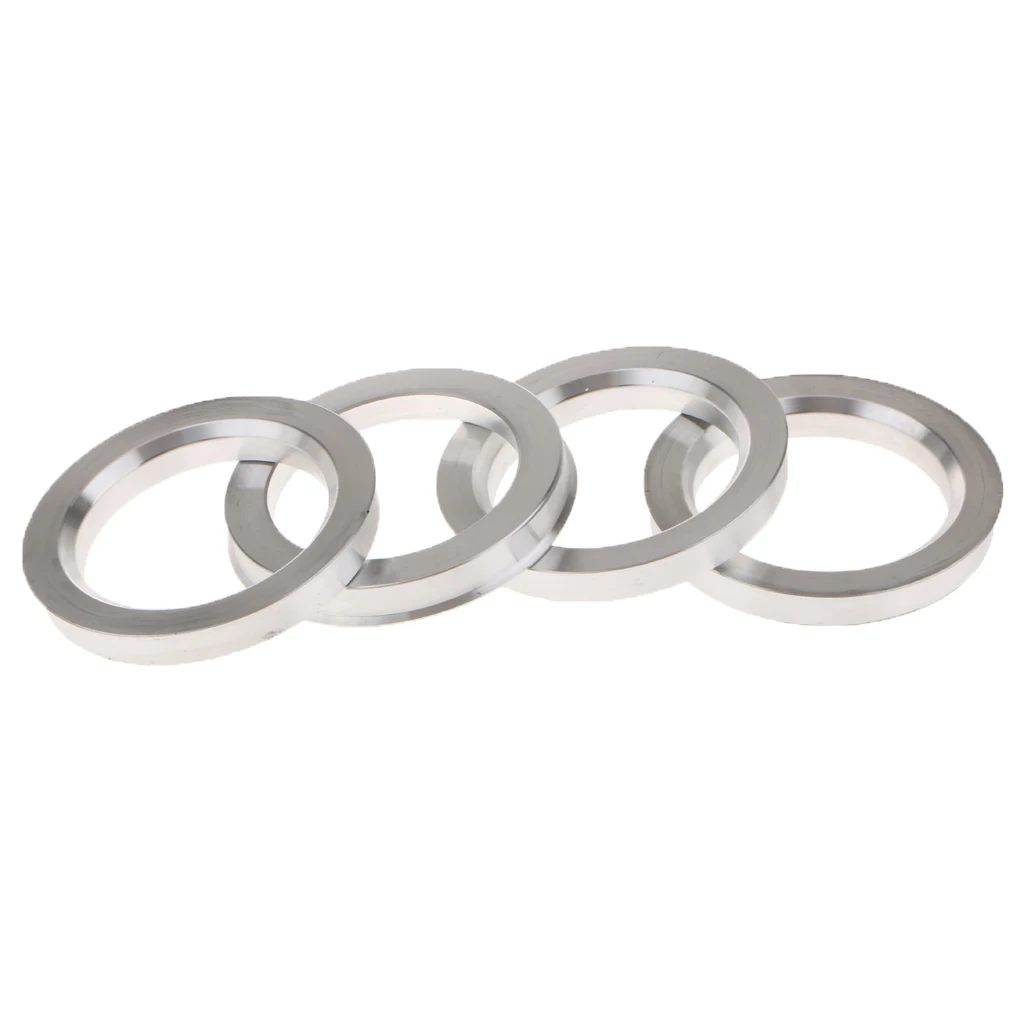 4 Pieces Aluminum Alloy Spigot Rings 7.31-54.1mm Wheel Hub Centric Rings