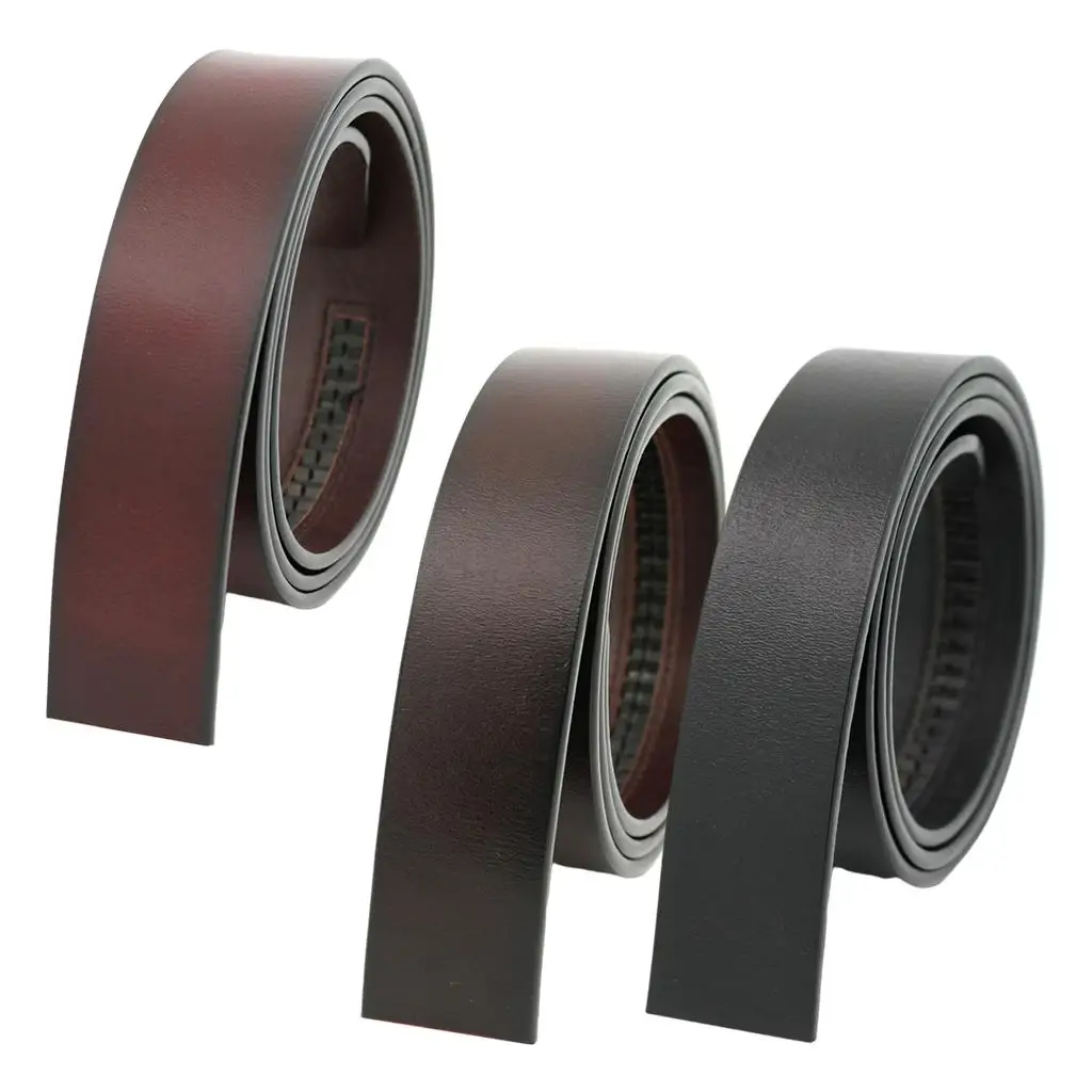 Men`s Leather Belt Replacement Waist Straps, Without Buckle, for Adults Men