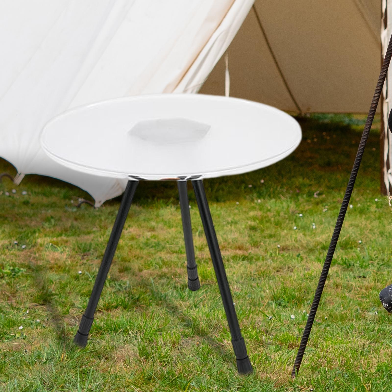 Three Legged Round Table Foldable Dining Desk for Hiking Fishing