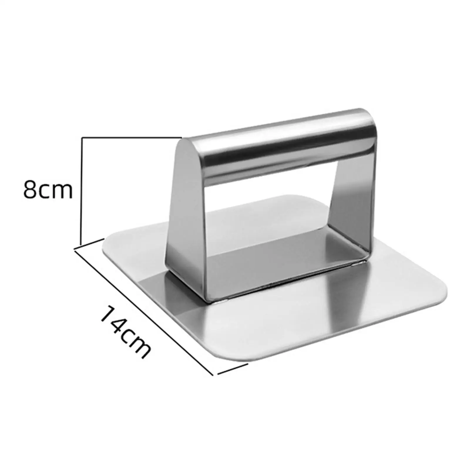 304 Stainless Steel Burger Press Manual Baking Tools Hamburger Patty Square Grill Press for Steaks Meat Beef Cooking