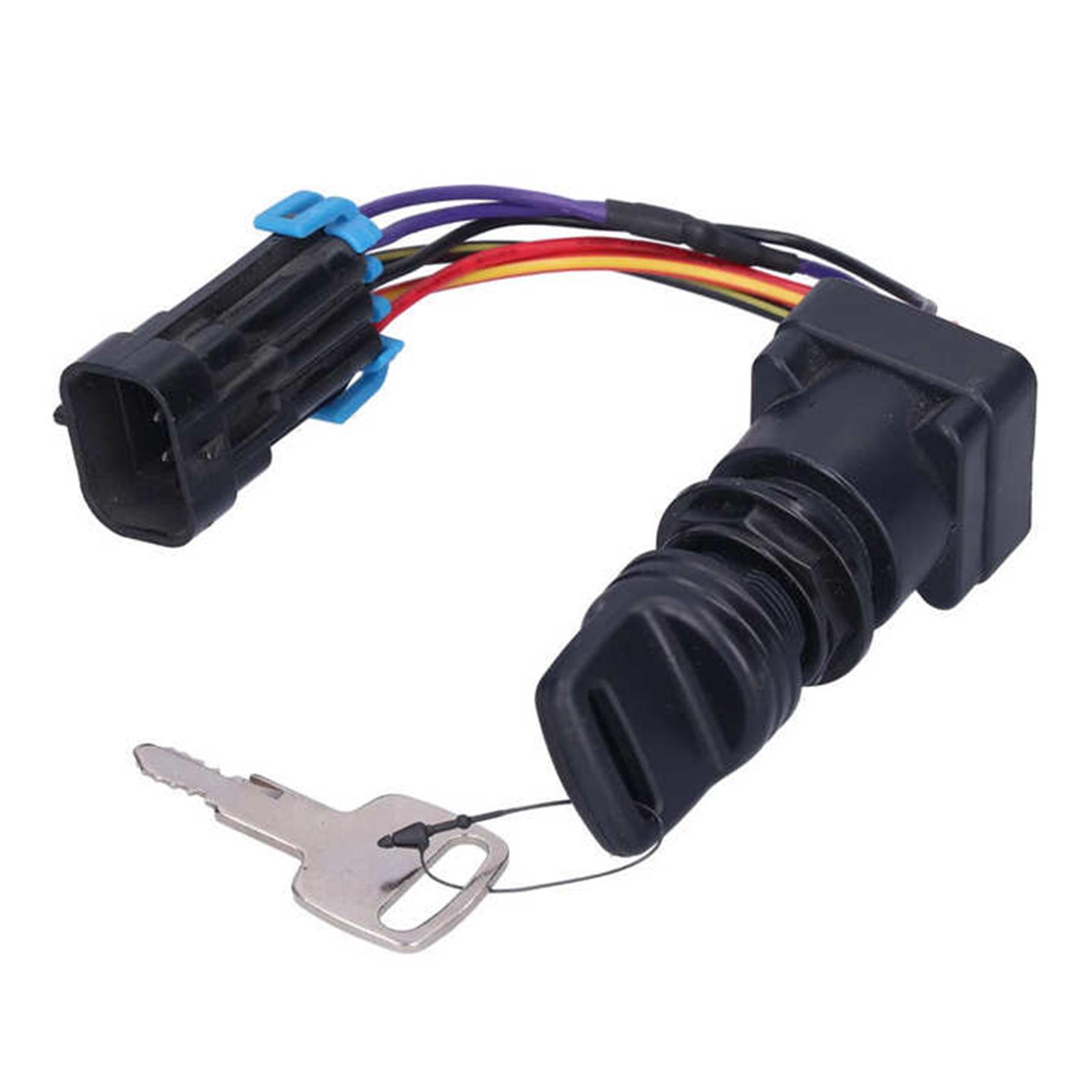 Boat Ignition Switch with Key 6 Wire Connectors for Mercury DTS Upgrade