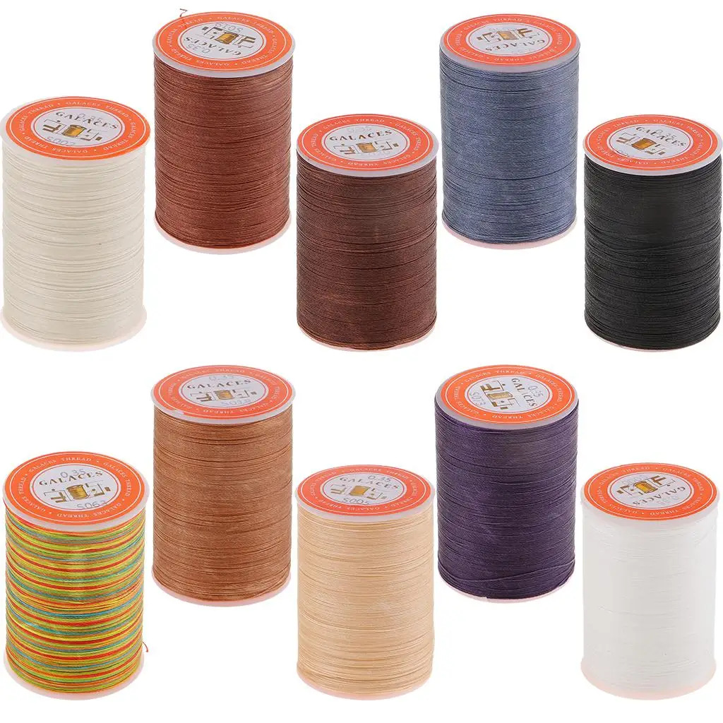 300M 0.35mm Polyester Leather Sewing Round Waxed Thread Cord DIY Handicrafts