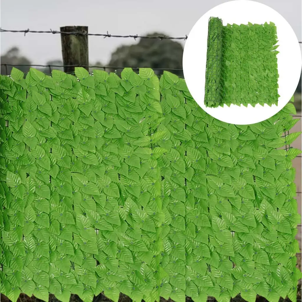 Leaf Privacy Fence Screen Decration Greenery Wall for Yard Outdoor Indoor