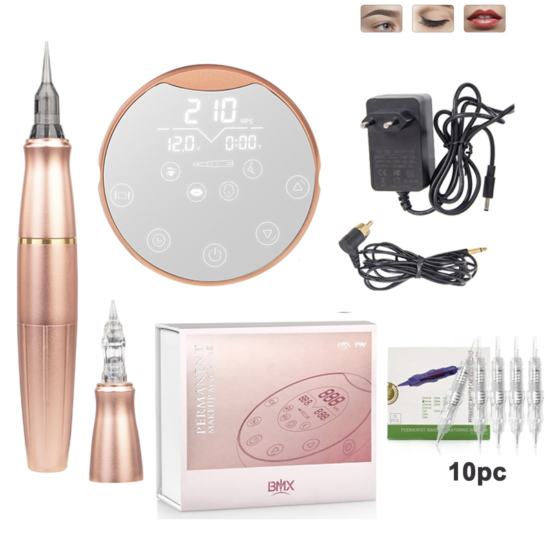 Best of P90 Permanent Makeup Eyebrow Tattoo Machine Kit Professional Digital Rotary Microblading PMU Gun Pen With 2 Cartridge Needle Reviews & Tips