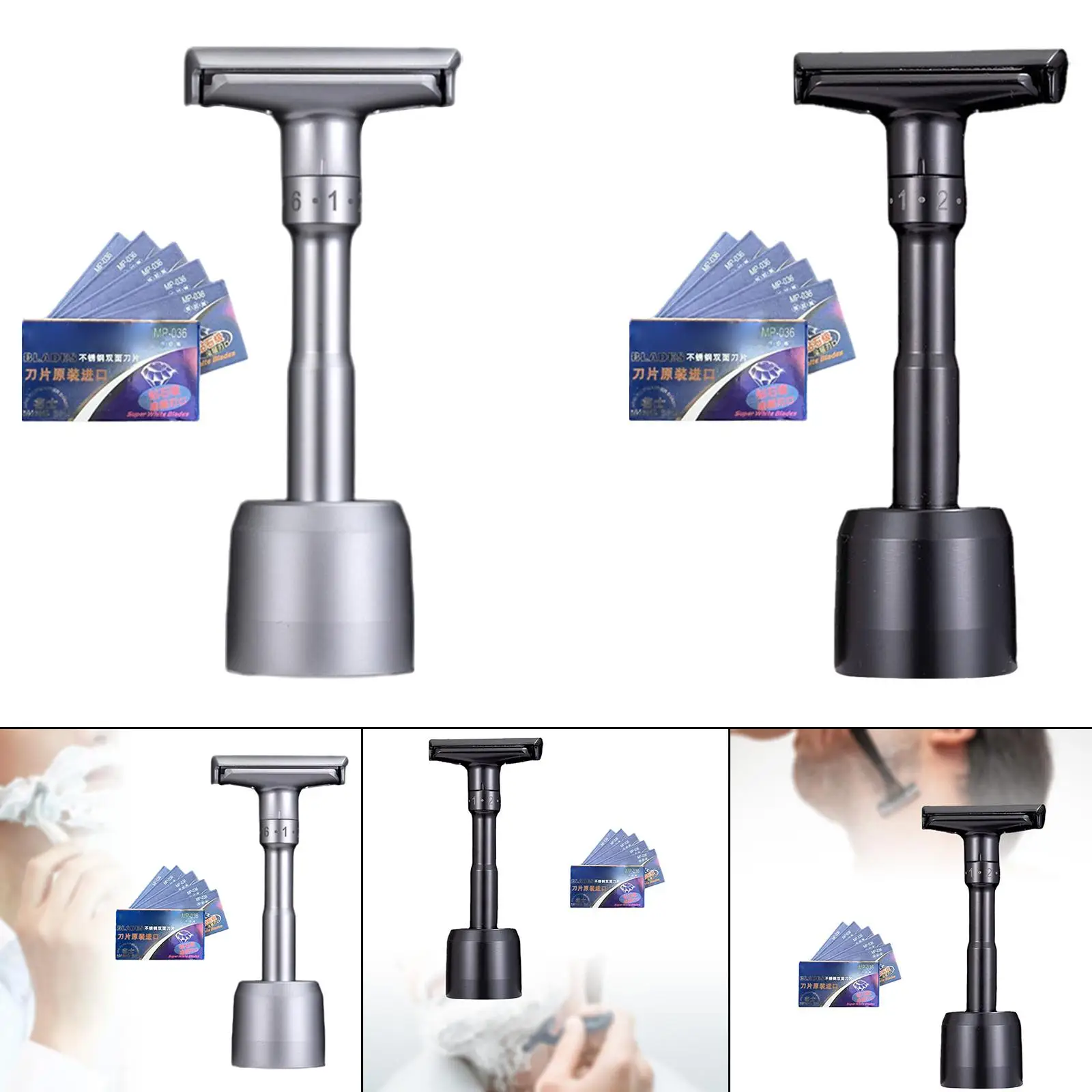 Adjustable Double Edge Safety Razor Wet Shaving Shaver for Barber Shop