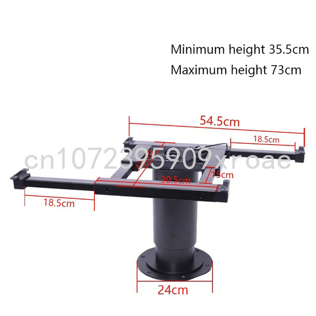 Gamba Tavolo Regolabile In Alluminio Per Camper - Altezza 430-745mm, Base 177mm - Foto 2