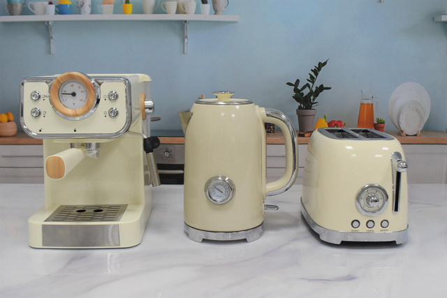 Unique rose gold electric Kitchen appliances retro set 1.7L kettle & 2  slice toaster & 1.5L blender - AliExpress