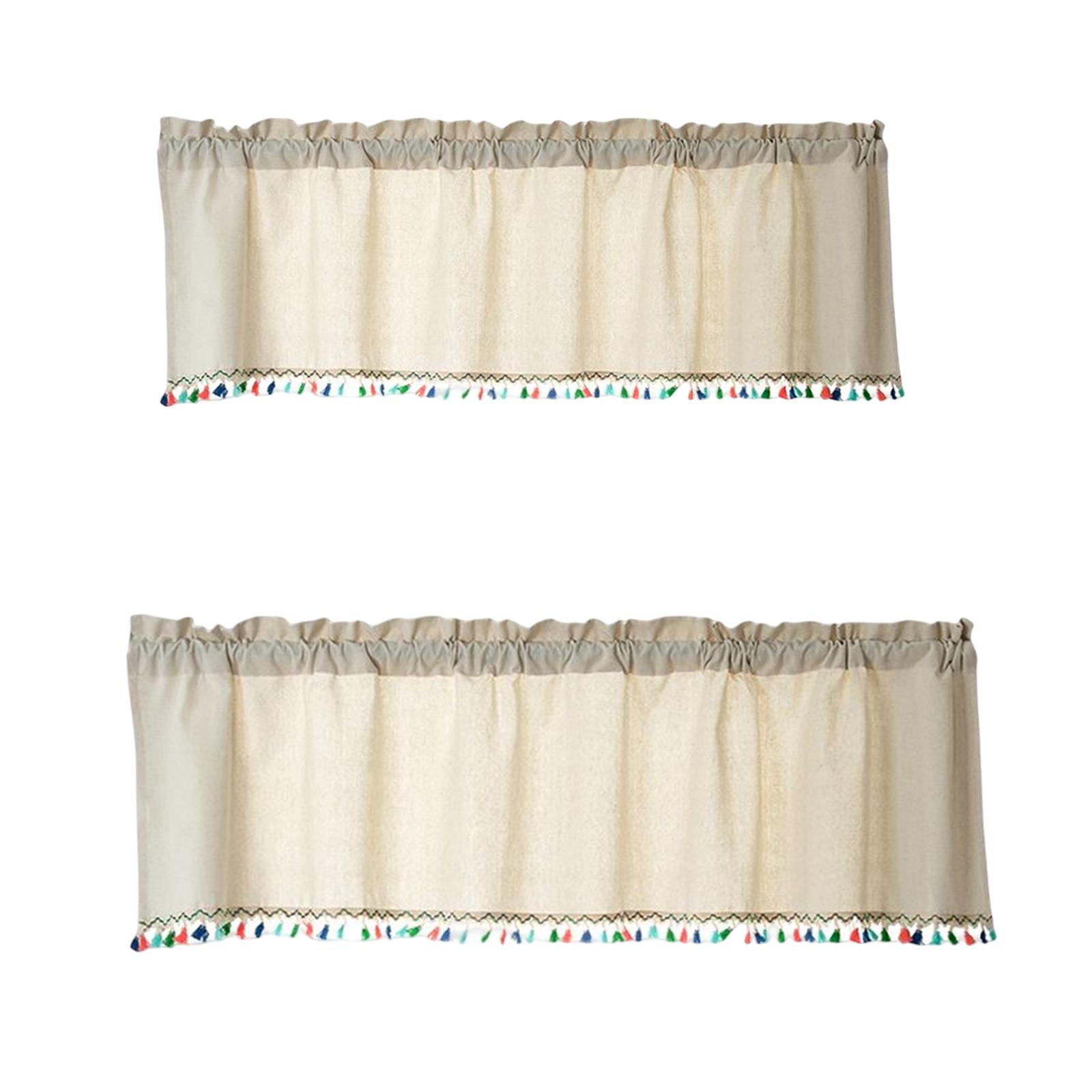 Curtain Valance Window Valances for Kitchen for Machine Washable 1 Panel