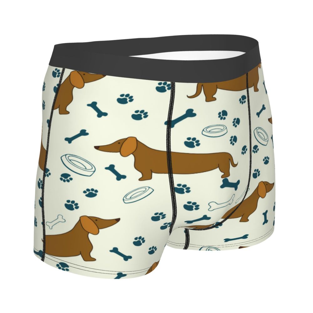 Mens Underwear Underpants Cartoon Dog Dachshunds Pattern Men Boxer