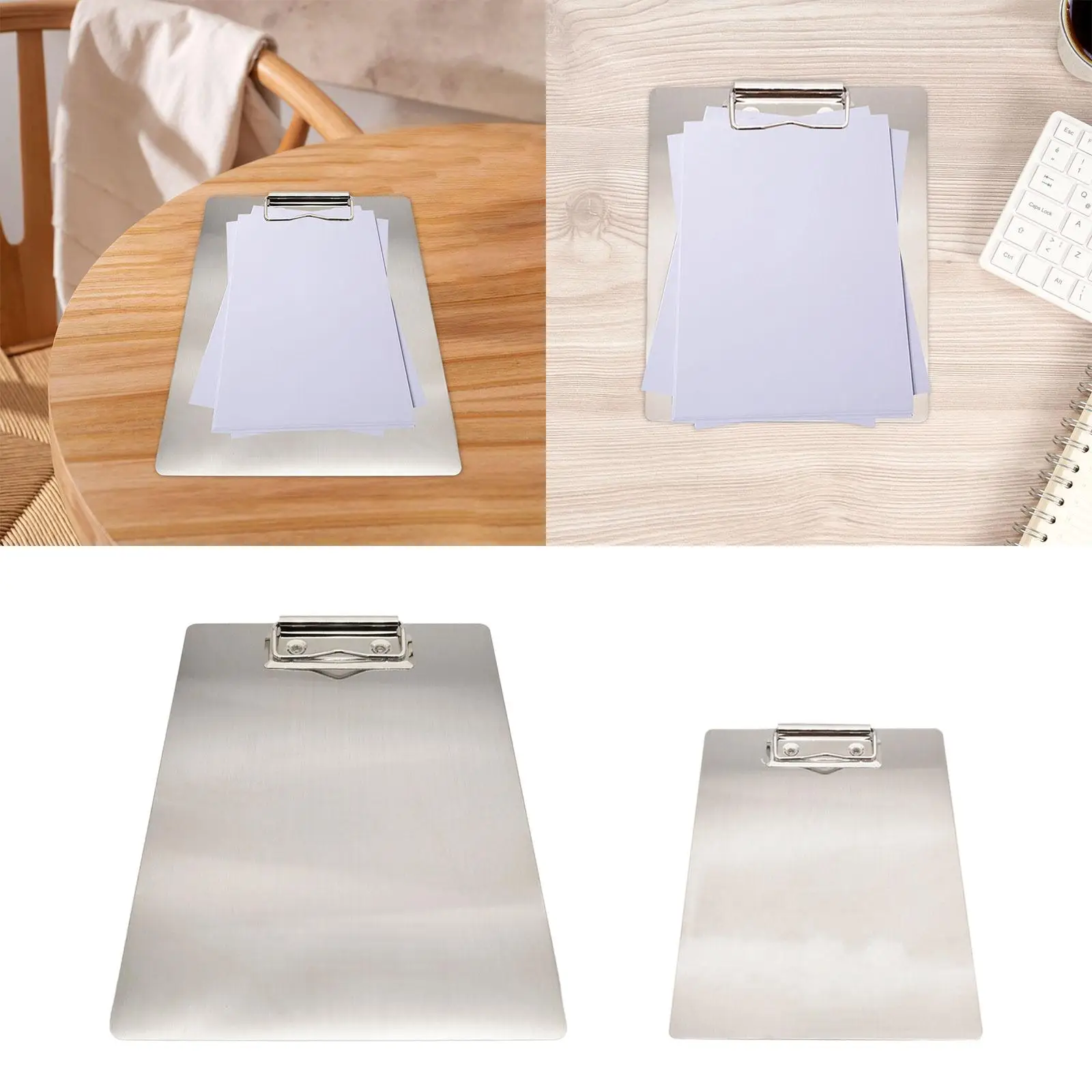 Menu Holder Ticket Storage A4 File Clipboards Silver Durable File Folder Writing Board Clip for Business Cafes Notes Forms Work