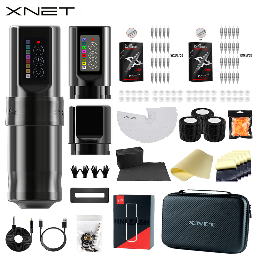 Best of XNET FLUX Wireless Tattoo Machine Kit Rotary Tattoo Pen With Extra 2400mAh Power 40Pcs Mixed Tattoo Cartridge For Tattoo Artists Reviews & Tips