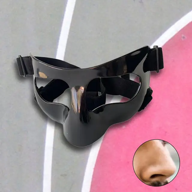 Sports Nose Helmet Basketball Mask Nose Guard Face Shield Protective Mask  With Adjustable Elastic Strap Anti-collision Equipment