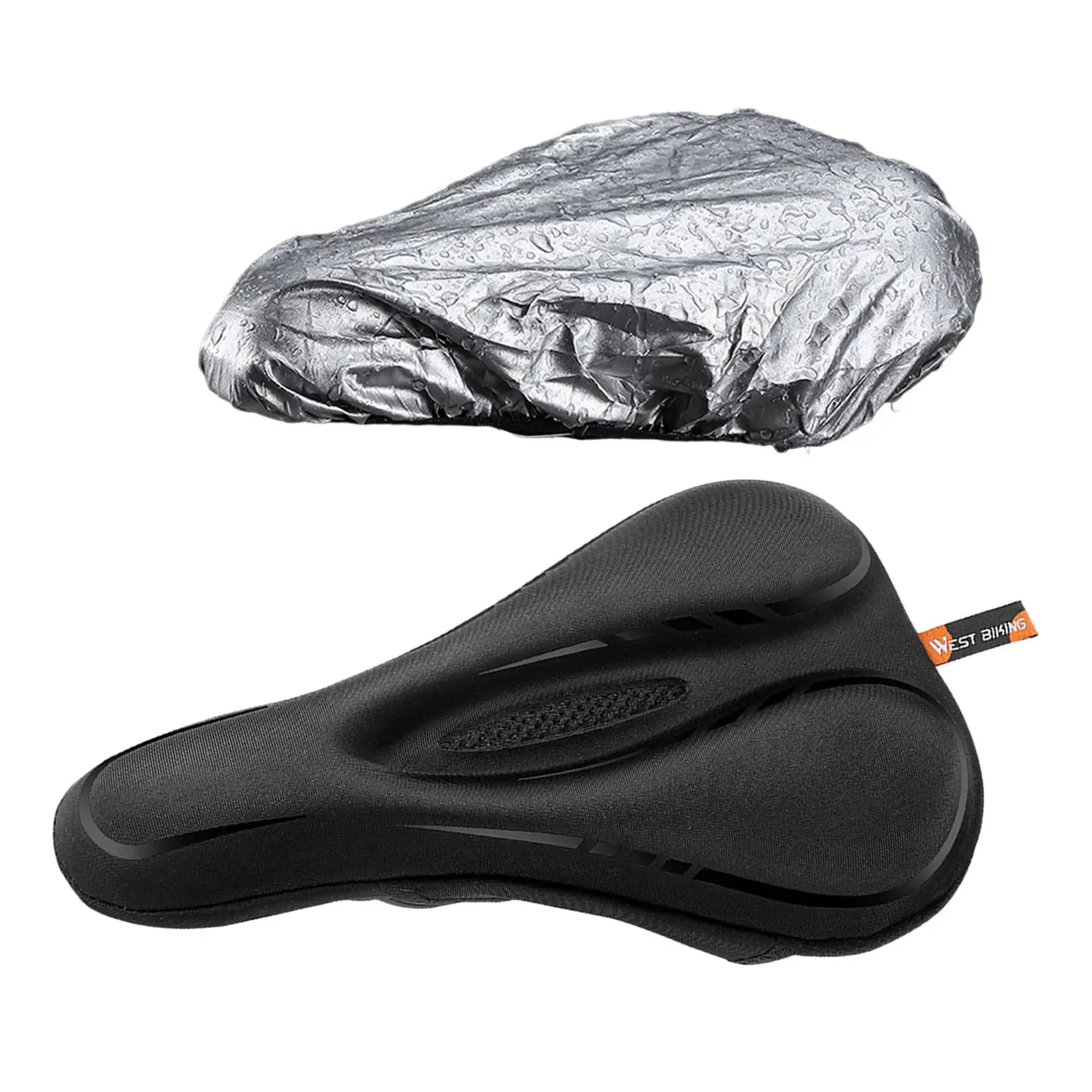 Comfortable Bike Saddle Cushion Pad Non Slip Rain Cover Storage Shockproof Breathable for Mountain Road Bike Cycling Accessories