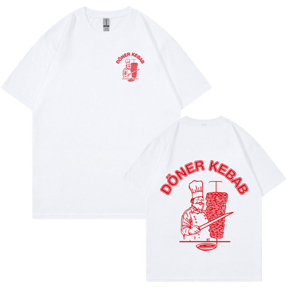 Döner Kebab Lustige Grafik T-shirt Herrenmode Sommer Baumwolle Kurzarm T Shirts Casual Übergroßen T-shirts Kleidung Streetwear – Detail 2