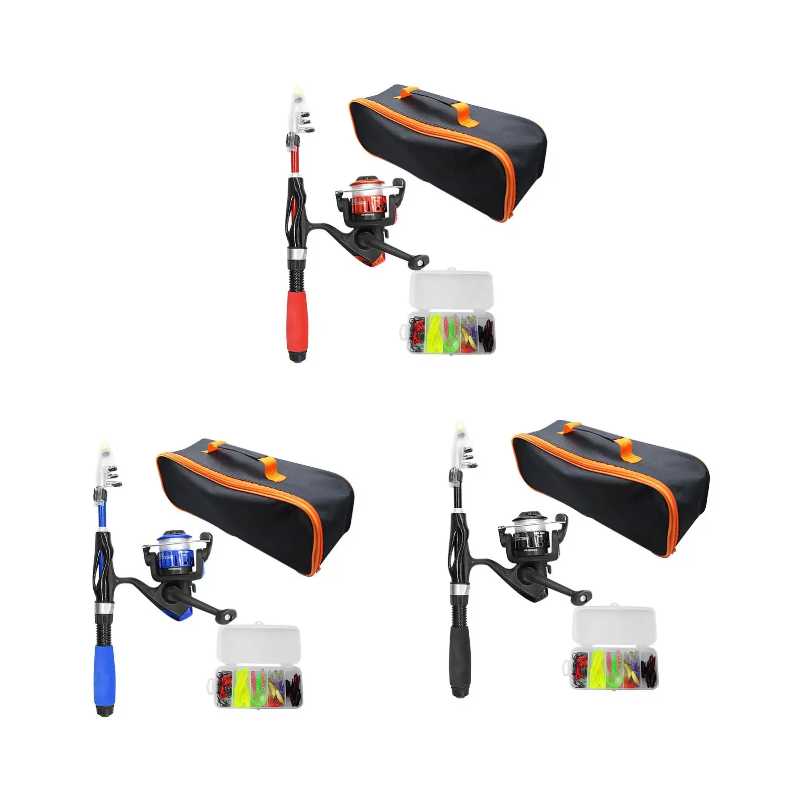 Fishing Pole Children Starter Kits Child Fishing Rod Complete Set with Lures