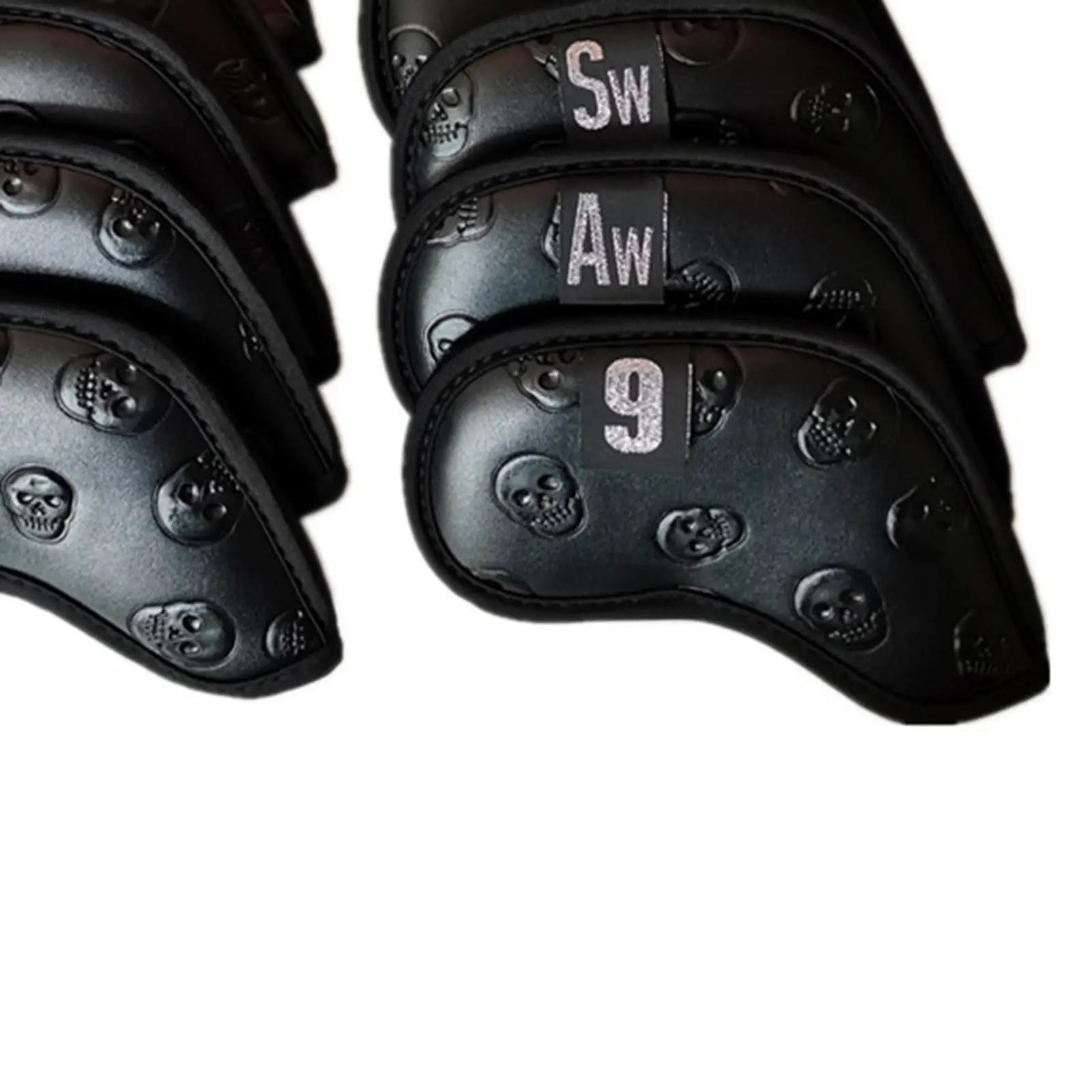 9x Skull Golf Iron Headcover Head Covers Anti-Scratch Irons Guard