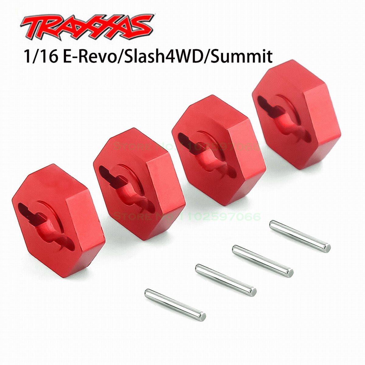 Metall 4mm Felge Sechskantantantrieb Sechskant 12mm Adapter für Traxxas 1/16 E-Revo Slash 4WD – Detail 2